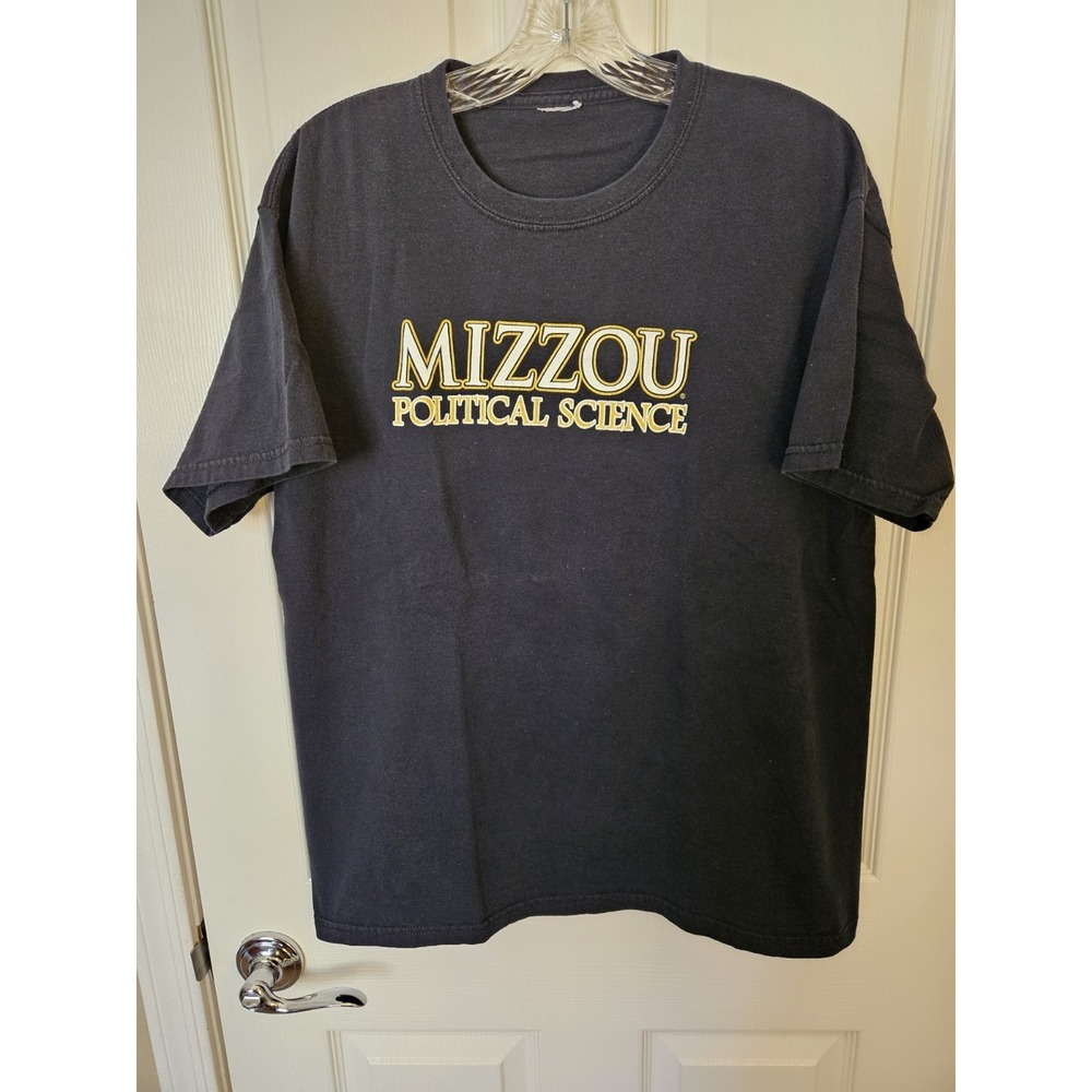 University of Missouri Mizzou Political Science Black Short Sleeve T-Shirt, LG